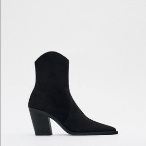 Zara suade heel boots